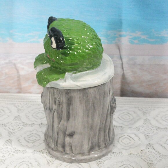 Oscar the Grouch Cookie Jar Vintage Ceramic - Picture 2 of 3